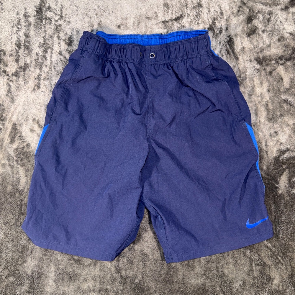 Nike Mens Navy Royal Blue‎ Mesh Panel Athletic Training Shorts NESSA482 Small